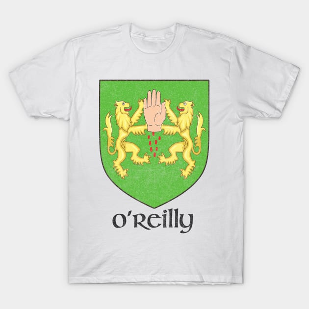 O'Reilly / Faded Style Family Crest Design T-Shirt by feck!